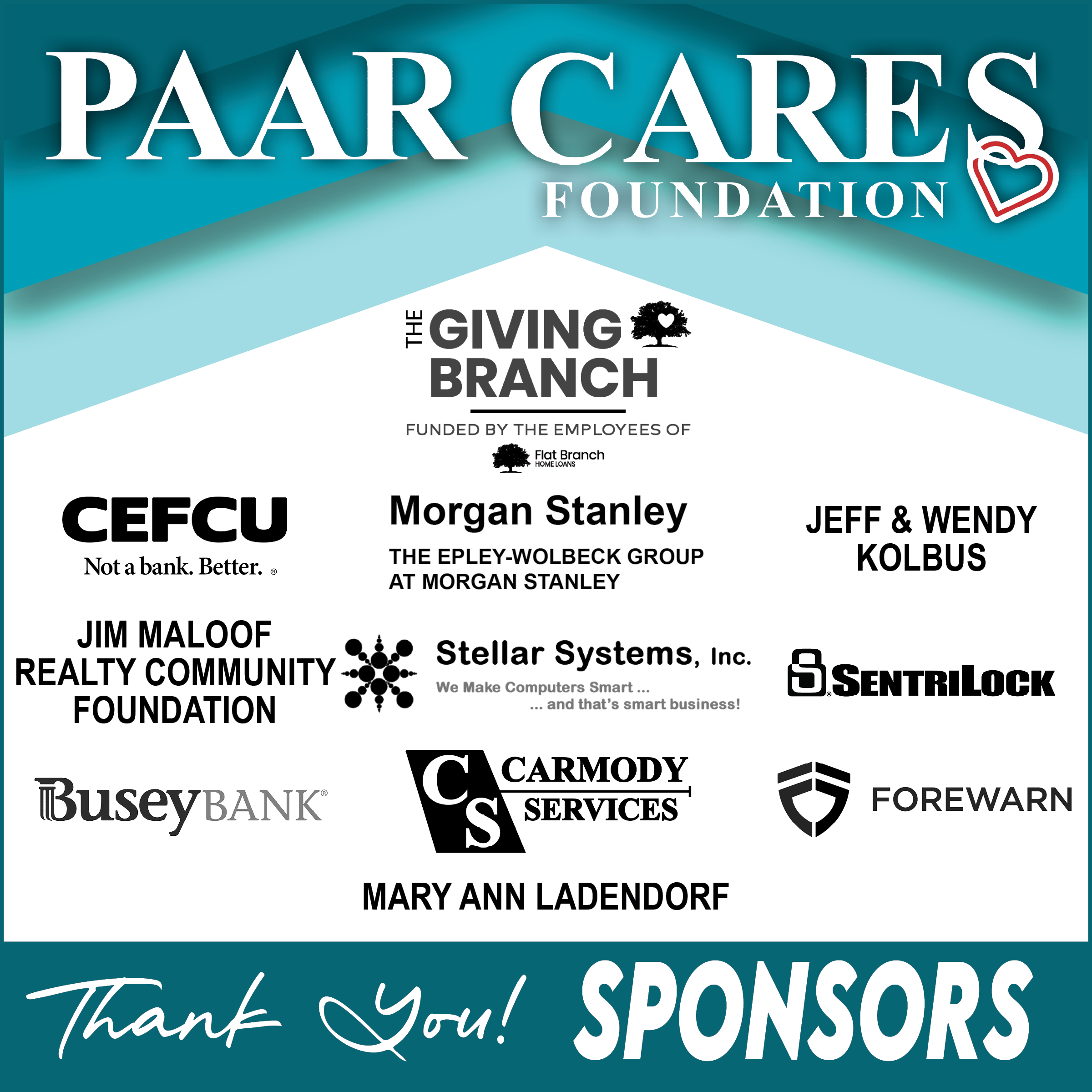 PAAR CARES Sponsors
